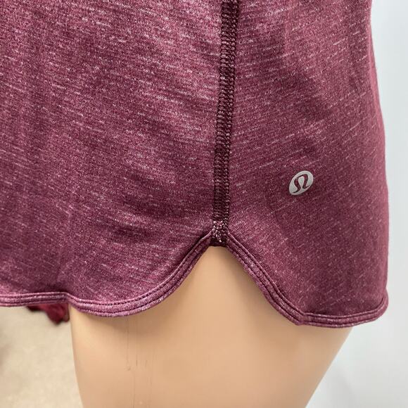 Lululemon 105 Singlet Heathered Bordeaux Drama sz 2 - Picture 3 of 3